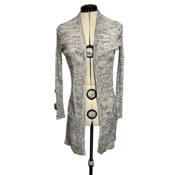 Garage Cardigan Sweater in White & Gray Size Small Great Condition - Picture 1 of 5
